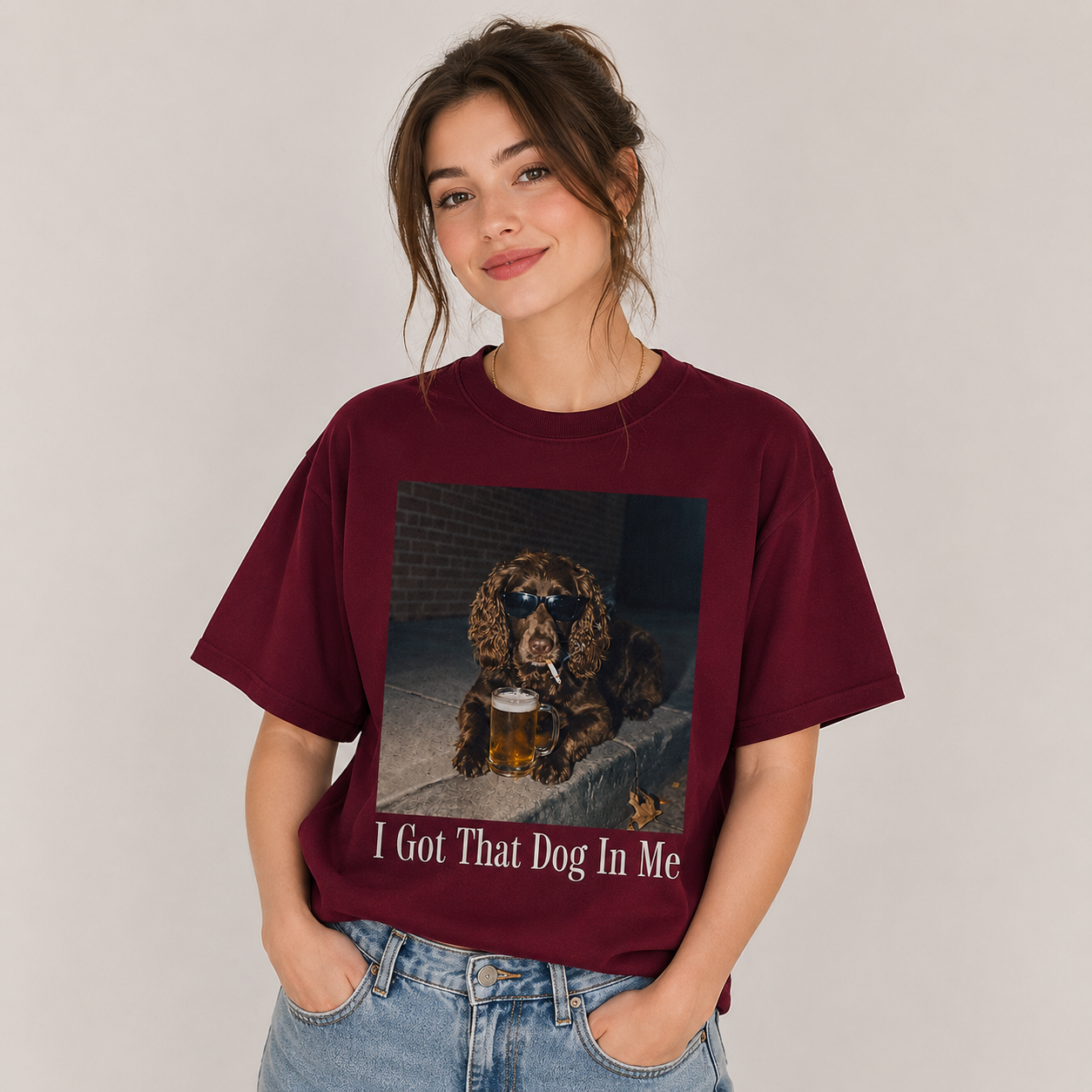 Cocker Spaniel Dog T-Shirt I Got That Dog In Me Graphic