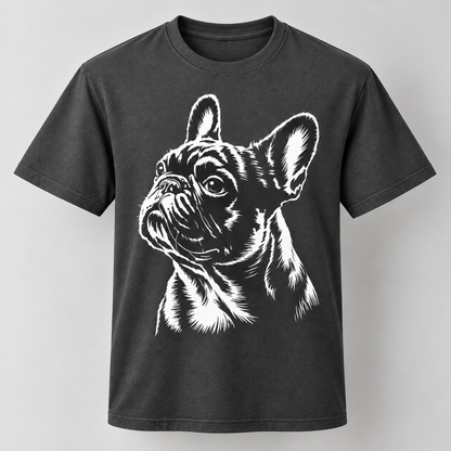 French Bulldog Portrait Graphic T-Shirt Dog Lover Vintage