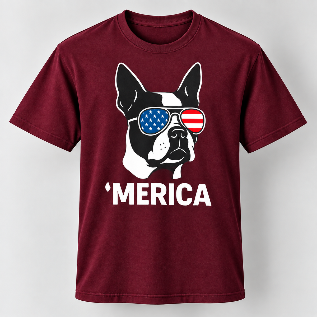 French Bulldog ’Merica Patriotic Graphic T-Shirt American Dog Lover