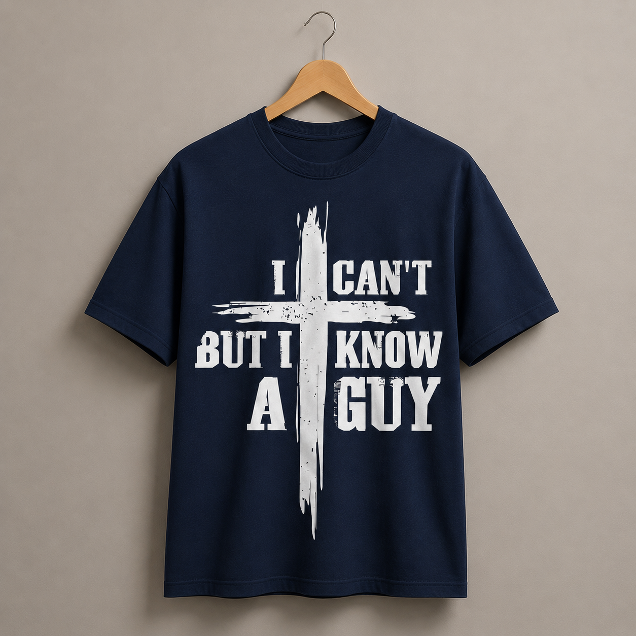 I Can't But I Know A Guy Christian Cross T-Shirt, Faith Graphic Tee, Unisex