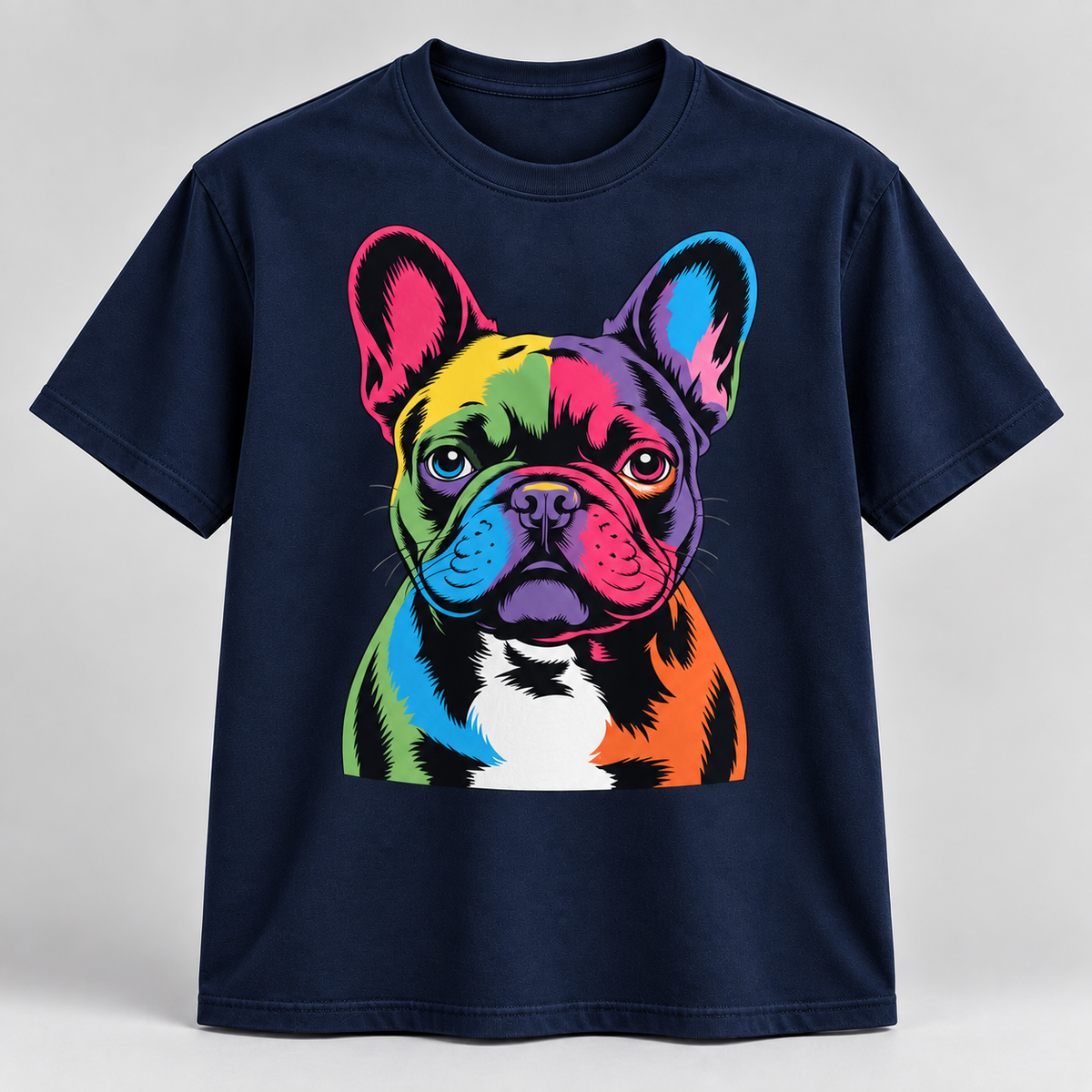 Colorful French Bulldog Graphic T-Shirt – Frenchie Dog Lover