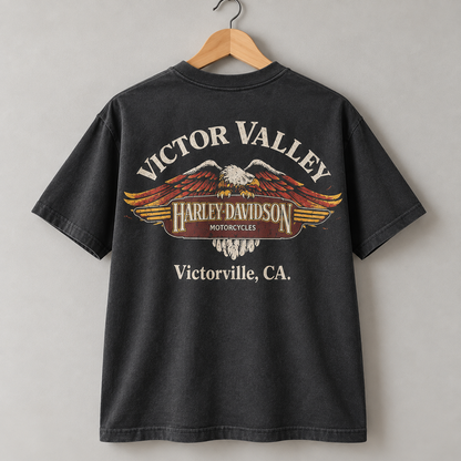 Harley-Davidson Vintage Bald Eagle Motorcycle Biker Graphic T-Shirt