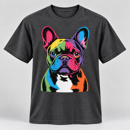 Colorful French Bulldog Graphic T-Shirt – Frenchie Dog Lover