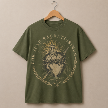 Sacred Heart of Jesus T-Shirt, Catholic Faith Vintage Graphic Tee