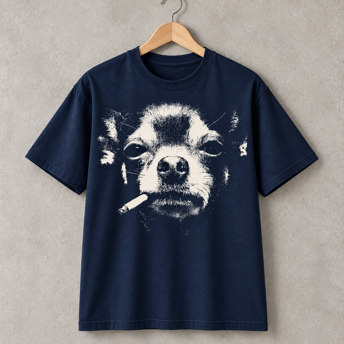 Chihuahua Smoking Dog T-Shirt, Funny Grunge Graphic Tee